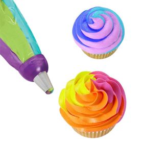 Icing Piping Bag Nozzle Converter 3 Hole 3 Color Cream Coupler Cake Decor Tool