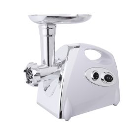 Electric Meat Grinder Sausage Maker with Handle White