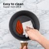RAINBEAN Frying Pan Set 3-Piece Nonstick Saucepan Woks Cookware Set,Heat-Resistant Ergonomic Wood Effect Bakelite Handle Design,PFOA Free.(7/8/9.5 inc