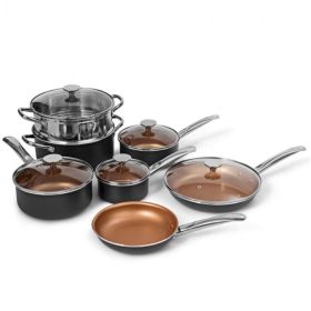 Home Daily Delicacies Pot 12-Piece Safe Non-Stick Cookware Set (Type: Cookware Set, Color: As picture shows)